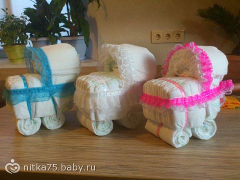 Подарки сделаны из памперсов Подарки сделаны из памперсов
