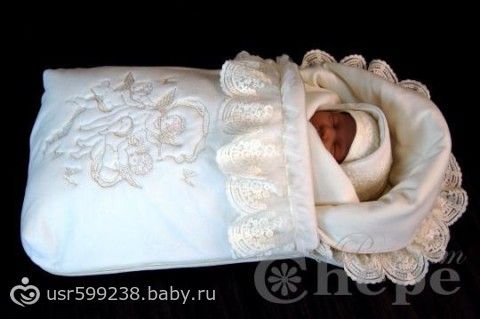 Схема вязаного конверта на выписку