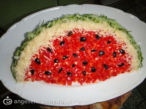Салат арбузная долька на день рождения рецепты с фото