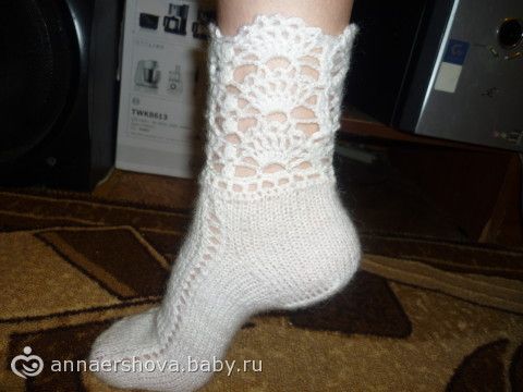 Носочки белые, ажурные., ажурные носочки для крещения - на бэби.ру