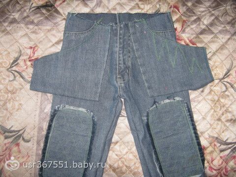 Детские джинсы из взрослых, с фото