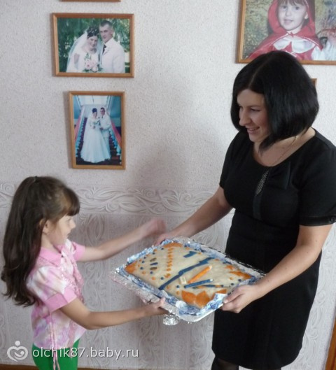 Обещанные подробности))торт для первоклашки
